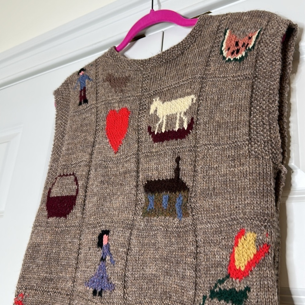 Vintage Ralph Lauren Wool Vest Handmade in England 1982 Rare - Picture 5 of 16